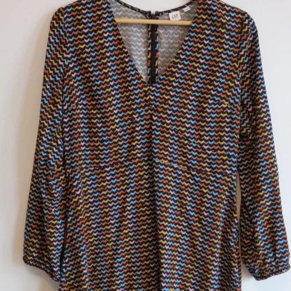 GAP Patterned Mini Dress Size 12 - Picture 1 of 10